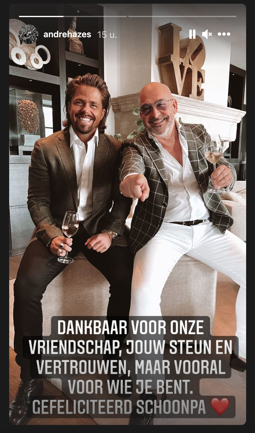 André Hazes met schoonpa