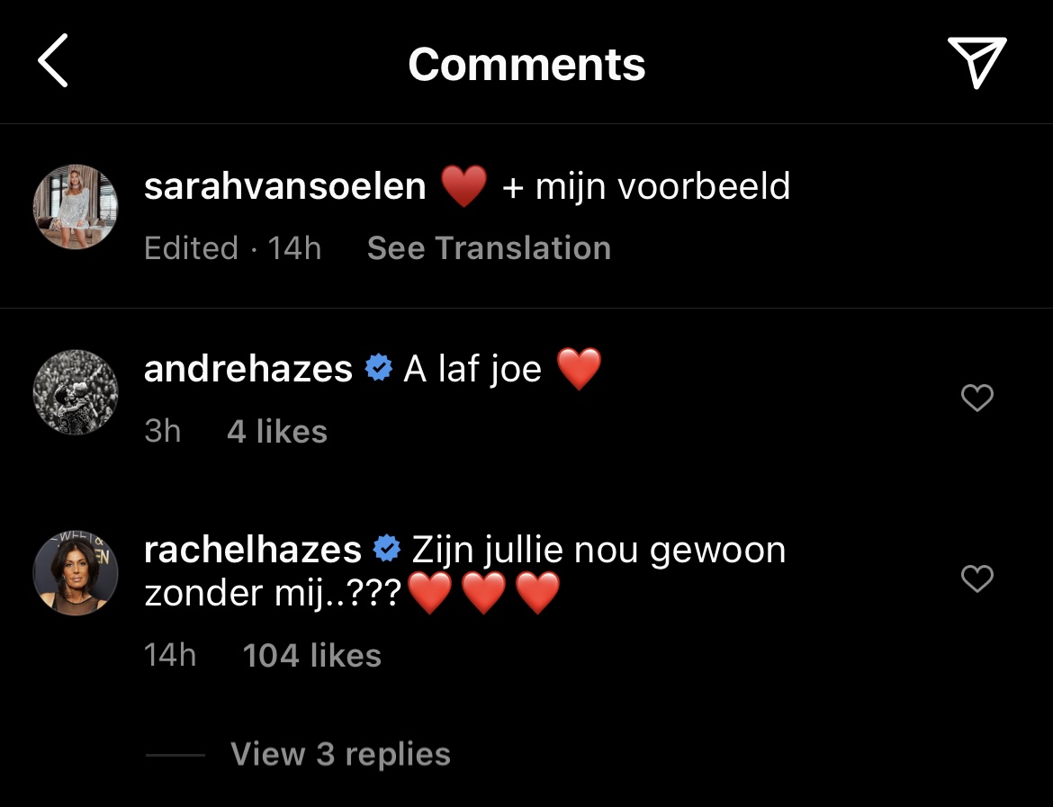 Rachel Hazes niet uitgenodigd